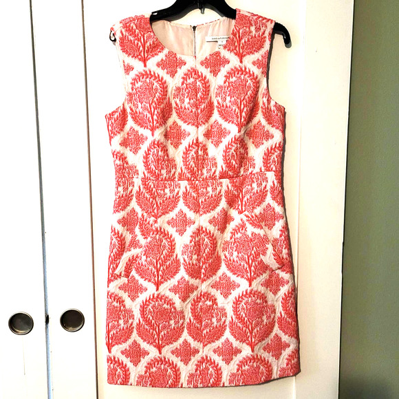 Diane Von Furstenberg Dresses & Skirts - Diane Von Furstenberg DVF Carpreena Jacquard Pink Stamp Floral Dress -Size:12